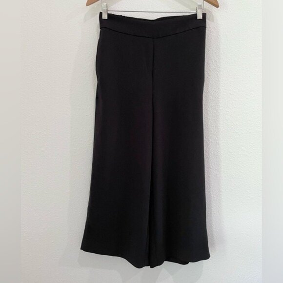 Madewell High Rise Wide Leg Crop Pants Black Boho Mod Contemporary - Picture 2 of 9